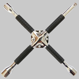 Cross Rim Wrench(Plastic Handle With lron pad)